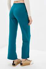 Turquoise ELIS cotton trousers in sporty style Garne 3037330 photo №3
