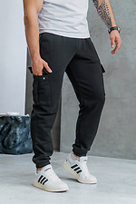 Gestrickte Cargohose für Herren 2 Schwarz Teamv 8034330 Foto №3