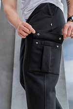 Gestrickte Cargohose für Herren 2 Schwarz Teamv 8034330 Foto №7