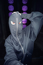 Damen Oversize Zipper Hoodie Peeper schwarz OGONPUSHKA 8043330 Foto №10