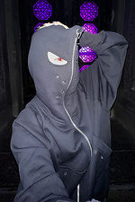 Damen Oversize Zipper Hoodie Peeper schwarz OGONPUSHKA 8043330 Foto №17