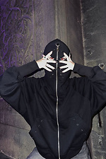 Damen Oversize Zipper Hoodie Peeper schwarz OGONPUSHKA 8043330 Foto №18