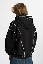 Urchi black oversized zipper hoodie OGONPUSHKA 8043332 photo №2