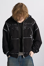 Urchi black oversized zipper hoodie OGONPUSHKA 8043332 photo №4