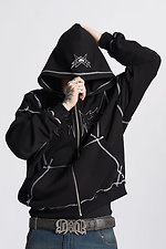 Urchi black oversized zipper hoodie OGONPUSHKA 8043332 photo №5