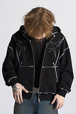 Urchi black oversized zipper hoodie OGONPUSHKA 8043332 photo №6