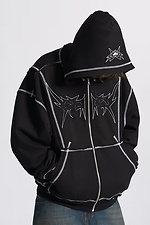 Urchi black oversized zipper hoodie OGONPUSHKA 8043332 photo №7