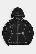 Urchi black oversized zipper hoodie OGONPUSHKA 8043332 photo №13