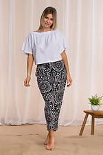 Women's home suit for summer cotton with long trousers Key 2026333 photo №2