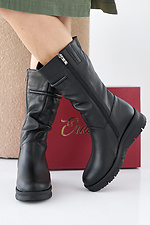 Women's winter black leather boots  2505333 photo №3