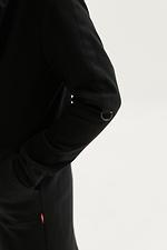 Хлопковый кардиган мантия с капюшоном черного цвета GEN 8000333 фото №4