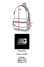 Black urban backpack with external pocket GARD 8038333 photo №10