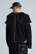 Zipper oversized hoodie Zone black OGONPUSHKA 8043333 photo №2