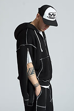 Zipper oversized hoodie Zone black OGONPUSHKA 8043333 photo №3