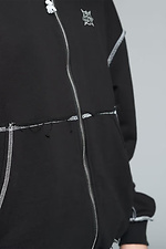 Zipper oversized hoodie Zone black OGONPUSHKA 8043333 photo №7