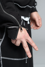 Zipper oversized hoodie Zone black OGONPUSHKA 8043333 photo №8