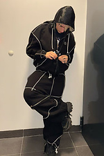 Zipper oversized hoodie Zone black OGONPUSHKA 8043333 photo №9