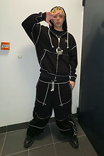 Zipper oversized hoodie Zone black OGONPUSHKA 8043333 photo №13
