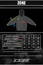 Zipper oversized hoodie Zone black OGONPUSHKA 8043333 photo №15