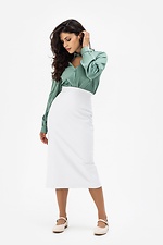 Skirt made of eco-leather ORSOLLA white with a slit Garne 3041334 photo №2