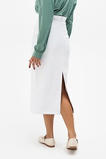 Skirt made of eco-leather ORSOLLA white with a slit Garne 3041334 photo №3