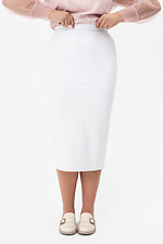 Skirt made of eco-leather ORSOLLA white with a slit Garne 3041334 photo №4