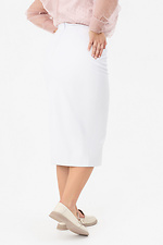 Skirt made of eco-leather ORSOLLA white with a slit Garne 3041334 photo №6