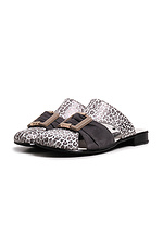 Closed sandals in leopard print with large buckle  4205334 photo №2