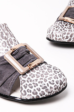 Closed sandals in leopard print with large buckle  4205334 photo №3