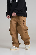 Men's oversized cargo pants Charge camel OGONPUSHKA 8043334 photo №1