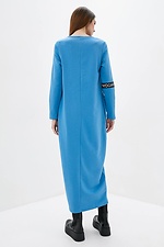 Длинное трикотажное платье PAMELA в спортивном стиле синего цвета Garne 3037335 фото №3