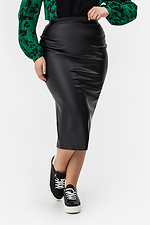 Skirt made of eco-leather ORSOLLA black with a slit Garne 3041335 photo №6