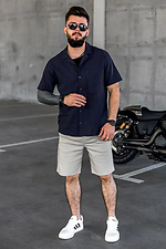 Mens Old Money Short Sleeve Shirt Navy Teamv 8034335 photo №5