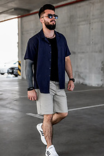 Mens Old Money Short Sleeve Shirt Navy Teamv 8034335 photo №6