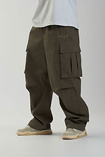 Men's oversized cargo pants Charge khaki OGONPUSHKA 8043335 photo №4