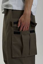 Men's oversized cargo pants Charge khaki OGONPUSHKA 8043335 photo №10