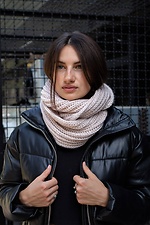 Warmer Winterschal in großem Strick in Beige Without 8048335 Foto №1