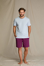 Чоловіча бавовняна піжама з футболкою і шортами Key 2026336 фото №1