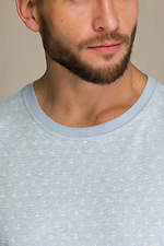 Чоловіча бавовняна піжама з футболкою і шортами Key 2026336 фото №2