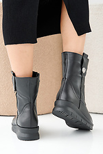 Women's leather winter boots, black  2505336 photo №3