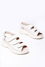 Chunky leather sandals with sporty buckles  4205336 photo №4