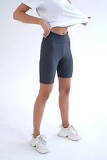 Gerippte Bikeshorts für Damen in Ash Teamv 8034336 Foto №4