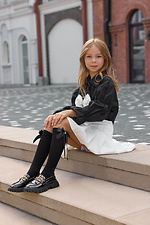 Schwarze Kinderkniestrümpfe mit Schleife und Strass M-SOCKS 2040337 Foto №2