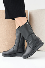 Women's leather winter boots black 2505337 photo №7