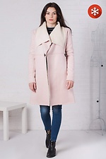 Pink AMELIE sheepskin coat with a wide faux sheepskin turn-down collar Garne 3032337 photo №1