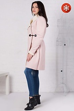 Pink AMELIE sheepskin coat with a wide faux sheepskin turn-down collar Garne 3032337 photo №4