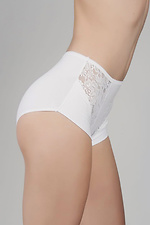 High white cotton panties with lace ORO 4026337 photo №1