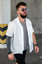 Men's Short Sleeve Shirt Old Money White Teamv 8034337 photo №4