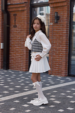 Milchige Kinderkniestrümpfe mit Schleife und Strass M-SOCKS 2040338 Foto №6