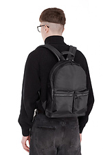 Czarny plecak miejski z dwiema zewnętrznymi kieszeniami na suwak GARD 8011338 zdjęcie №1